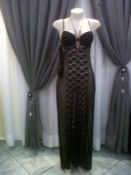 Camisola longa com renda